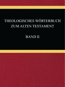 Theologisches worterbuch zum alten testament; wyd. Verlag Kohlhammer 1977