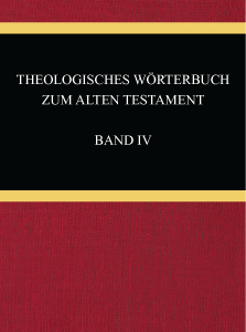 Theologisches worterbuch zum alten testament; wyd. Verlag Kohlhammer 1984