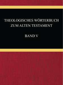 Theologisches worterbuch zum alten testament; wyd. Verlag Kohlhammer 1986