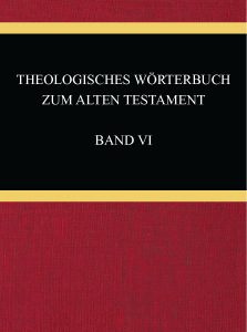 Theologisches worterbuch zum alten testament; wyd. Verlag Kohlhammer 1989