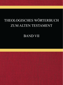 Theologisches worterbuch zum alten testament; wyd. Verlag Kohlhammer 1993