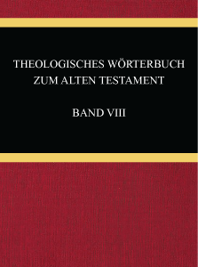 Theologisches worterbuch zum alten testament; wyd. Verlag Kohlhammer 1995